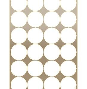 Lipdukai Charlot, apvalūs, Ø18mm, 32vnt pakuotėje, baltos spalvos