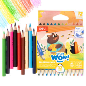 Spalvoti pieštukai DELI ColorWow tribriauniai, 12 spalvų - Image 2