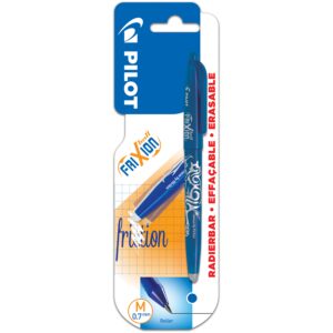 Gelinis rašiklis Pilot Frixion Ball 0,7 mm, su trintuku, mėlynos spalvos, blisteryje