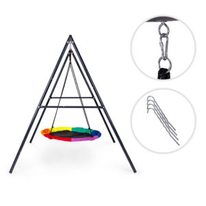 Vaikiškos sodo sūpynės „lizdas“ 100 cm plieninis rėmas, ECOTOYS - Image 7