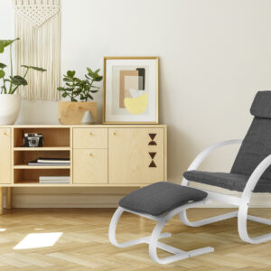 Finnish Rocking Chair with Footrest Lounger for Living Room ModernHome - Image 7