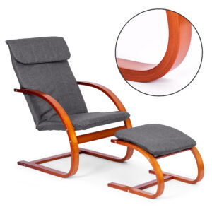 Finnish Rocking Chair with Footrest Recliner for Living Room ModernHome - Image 7