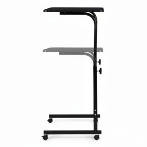 Mobile laptop table – side desk for armchair, black, ModernHome - Image 7