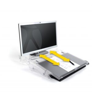 BakkerElkhuizen FlexDesk 640 dokumentų laikiklis Plastikas, Guma, Plienas Šviesiai Žalia, Permatomas - Image 2