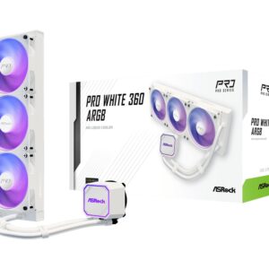 Asrock Pro White 360 ARGB Procesorius Universalusis skystinis aušintuvas 12 cm Balta