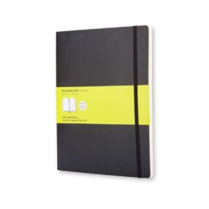 Užrašų knygutė Moleskine Classic 19x25cm, baltais lapais, minkštu viršeliu, juodos spalvos