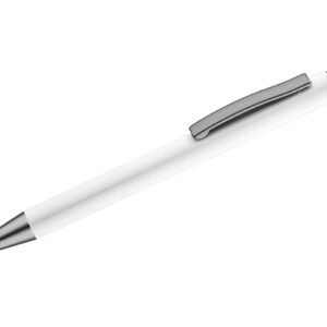 Automatinis tušinukas Goma, metalinis, gumuotas, baltos spalvos