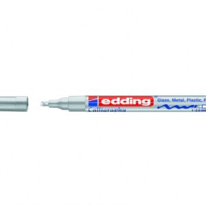Kaligrafinis žymeklis Edding 753, lako pagrindu, kirstu galiuku, 1-2,5mm, sidabrinės spalvos