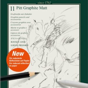 Pieštukų rinkinys Faber-Castell Pitt Graphite Matt, 11 dalių