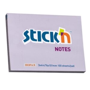 Lipnūs lapeliai Stick´N 21404, 76x102mm, 100 lapelių, violetinės spalvos