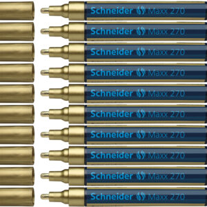 Žymeklis Schneider Paint Marker Maxx 270, 1-3mm, su aliejiniu tušu, auksinės spalvos - Image 2