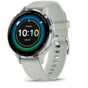 Garmin Venu 3S 3,05 cm (1.2") AMOLED 41 mm Skaitmeninis 390 x 390 pikseliai Lietimui jautrus ekranas Pilka, Sidabras „Wi-Fi“ GPS (palydovinis)