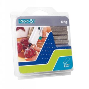 *Klijų lazdelės pistoletui Rapid Oval, 95mm, 125g, žydros/raudonos/žalios spalvos, pakuotėje 18 vnt.