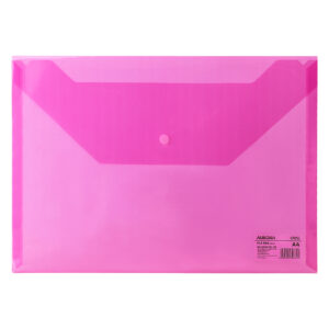 Aplankas-vokas DELI 10442, A4 su spaustuku, plastikinis, rožinės spalvos - Image 6