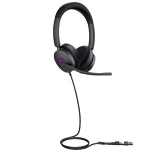 Yealink UH48 Dual UC USB-C/A Laisvų rankų įranga Vielinis Su lankeliu Skambučiai / muzika USB Type-C / USB Type-A Juoda - Image 1