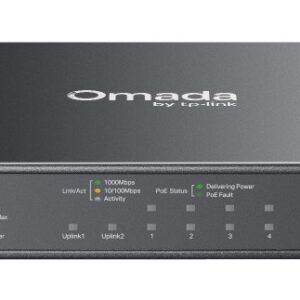 TP-Link Omada ES210GP tinklo komutatorius Valdomas L2 Gigabit Ethernet (10/100/1000) Maitinimas per Eternetą (PoE) DIN rail Juoda - Image 1