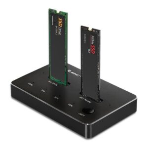 Qoltec 52274 M.2 SSD diskų prijungimo stotelė | NVMe | SATA | USB-C | DUAL 2 x 2 TB