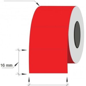 Kainų etiketės 26x16mm, stačiakampės, 1000vnt, raudonos spalvos - Image 2