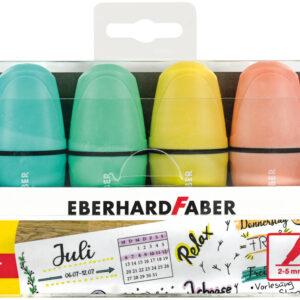 Teksto žymekliai EberhardFaber, mini, pasteliniai, 6 spalvų