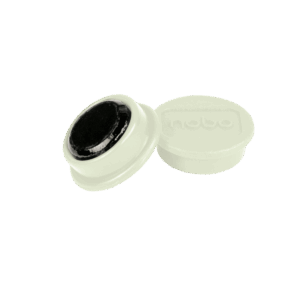 Magnetai Nobo, 24mm, baltos spalvos, 10 vnt./pak.