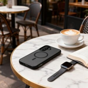 Tech-Protect MAGMAT MAGSAFE GALAXY A36 / A37 / A56 / A27 5G MATINIS JUODAS - Image 6