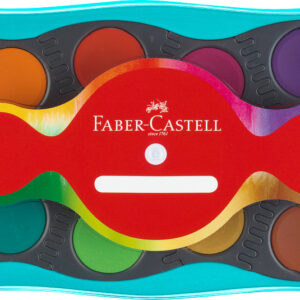 Akvareliniai dažai Faber-Castell Connector Turquoise, 12 spalvų - Image 5
