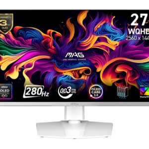 Monitor|MSI|26.5 "|2560 x 1440 pixels|Wide Quad HD|Native aspect ratio 16:9|QD-OLED|Flat|MAG272QPWQD-OLEDX28