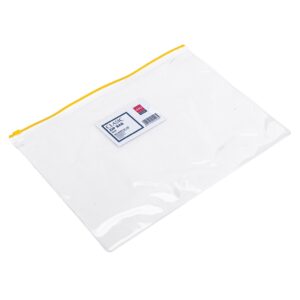 Aplankas - vokas DELI 5526, A4, su užtrauktuku, 0,15mm, su vizitinės kortelės kišenėle - Image 3