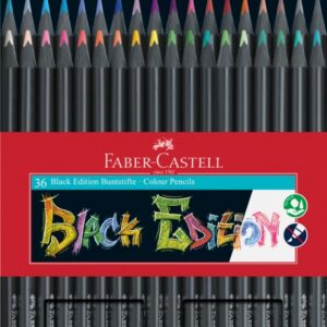 Spalvoti pieštukai Faber-Castell, Black Edition, 36 spalvos