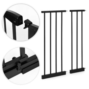 Apsauginiai varteliai 74-132 cm laiptams ir durims, plieniniai su papildomomis sekcijomis, juodi ECOTOYS - Image 8