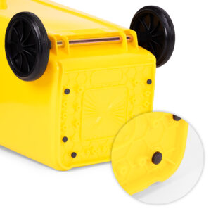 3 šiukšliadėžių rinkinys 3x120L mėlyna žalia geltona popieriui stiklui plastikui su guminiais ratukais - Image 8