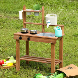 Children's outdoor mud kitchen made of fir wood ECOTOYS - Image 8