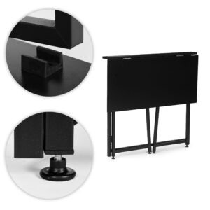 Folding computer desk 80x45 cm laptop table black ModernHome - Image 8