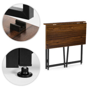 Foldable Computer Desk 80x45 cm Laptop Table Loft Style ModernHome - Image 8