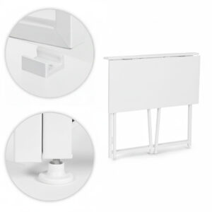 Foldable Computer Desk 80x45 cm Laptop Table White ModernHome - Image 8