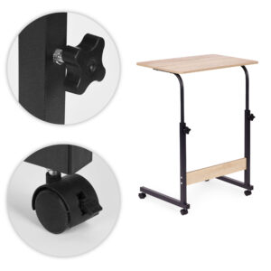 Mobile laptop table – side desk for armchair in light oak color, ModernHomedąb ModernHome - Image 8