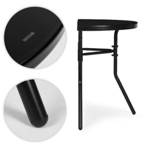 Semi-Circular Glass Coffee Table for Balcony, Terrace or Patio – Black, MultiGarden - Image 8