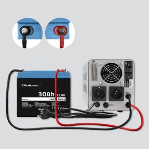 Qoltec 53703 LiFePO4 ličio geležies fosfato akumuliatorius | 12,8 V | 30 Ah | 384 Wh | BMS - Image 3