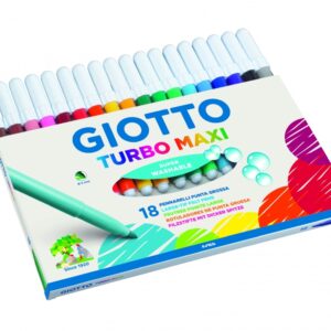 Flomasteriai Fila Giotto Turbo Maxi, 18 spalvų