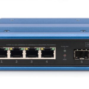 Digitus DN-651135 tinklo komutatorius Ne-valdomas Gigabit Ethernet (10/100/1000) Juoda, Mėlyna - Image 3
