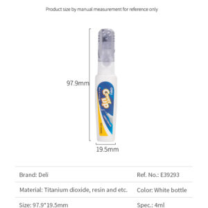 Korekcinis pieštukas DELI, 4ml - Image 6