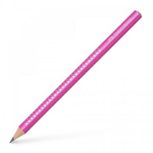 *Pieštukų rinkinys Faber-Castell Jumbo Sparkle, su drožtuku ir trintuku, rožinės spalvos