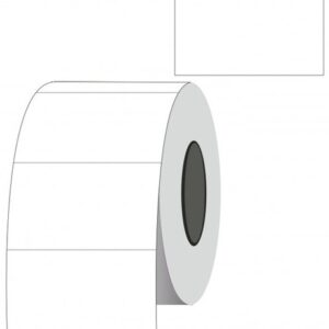 Kainų etiketės 26x16mm, stačiakampės, 1000vnt, baltos spalvos
