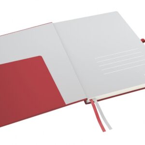 Sąsiuvinis Leitz Complete, A4, 80 lapų langeliais, raudonos spalvos - Image 2