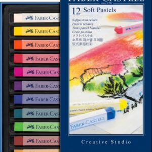 Pastelinės kreidelės Faber-Castell Goldfaber, 12 spalvų
