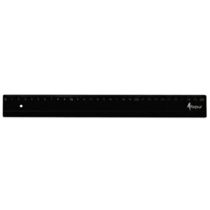 *Liniuotė Forpus, 30cm, plastikinė, juodos spalvos