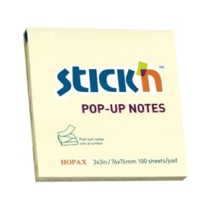 Lipnūs lapeliai Stick´N Z-Notes, 76x76mm, 100 lapelių, geltonos spalvos