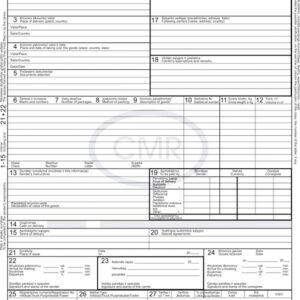 CMR blankai, A4x6, be numeracijos, LT-ENG, 10 vnt.