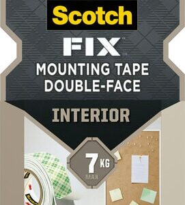Lipni dvipusė juosta 3M Scotch-Fix 4496G-1915-P, 19mmx1,5m