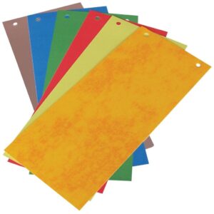 Skirtukai dokumentams, kartoniniai, 11x23cm, įvairių spalvų 100 vnt. - Image 2